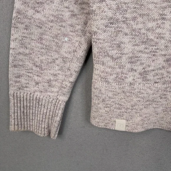 Lululemon Sweater Womens Medium Heathered Beige Knit Crewneck Pullover Boxy Fit - Picture 8 of 12
